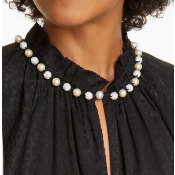 Kate Spade New York Faux Pearl Trimmed Top Women’s XS - Picture 2 of 7